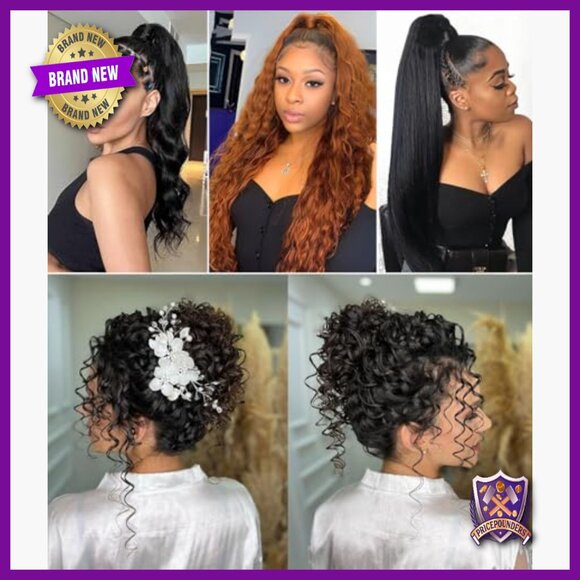 20 Inch Human Hair Wig Glueless Full Lace Deep Wave Drawstring Strap main image 6